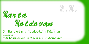 marta moldovan business card